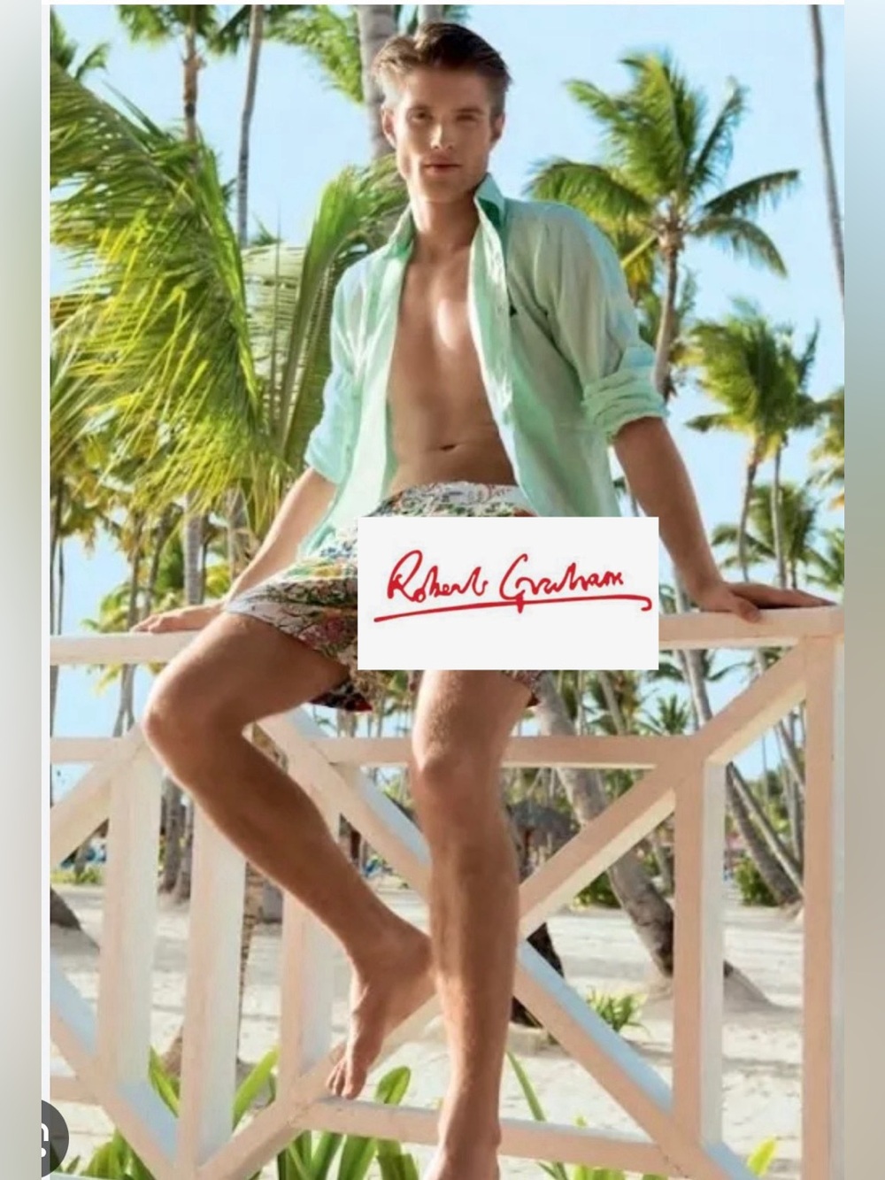 Hawaiian vintage   🌺 Robert Graham Swim Trunks Men's M Vacation Mode Beach Trop